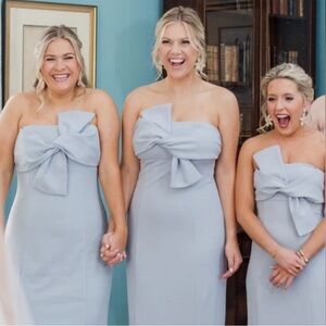 Show Me Your Mumu Harper Strapless Gown Dusty Blue Size Medium